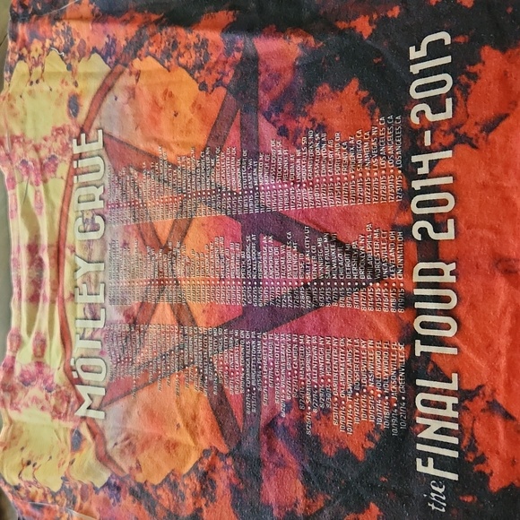 Motley Crue 2014-2015 final tour tshirt in XL - Picture 8 of 9